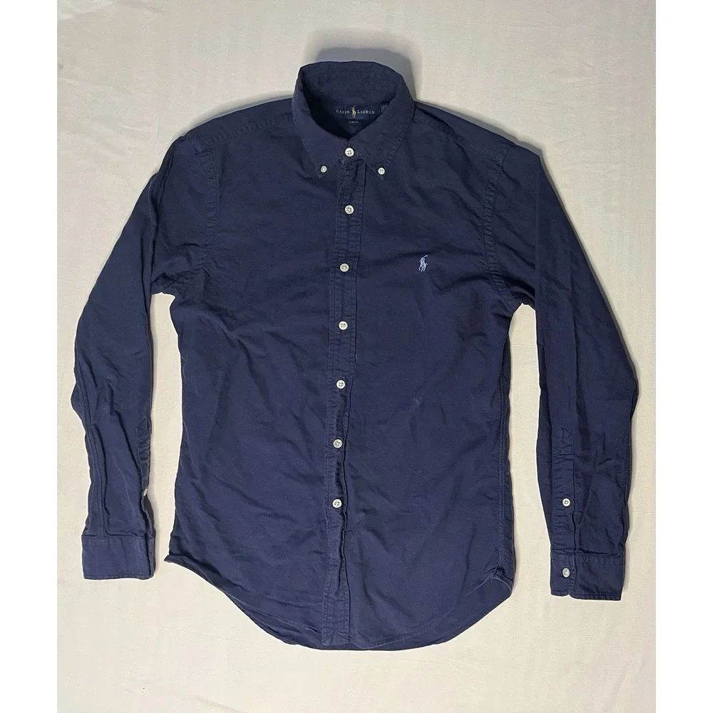 Polo Ralph Lauren Dress Shirts Men's SM Plaid Solid Long Sleeve Button Up Lot X2